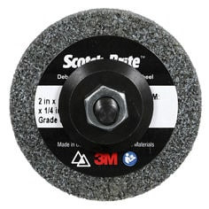 Scotch-Brite Deburr & Finish PRO Unitized Wheel, DP-UW, 6C Medium+, 2" x 1/4" x 1/4", 60 per case