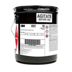 3M Polystyrene"sulation Adhesive 78, Clear, 5 Gallon (Pail), 1 Can per drumum