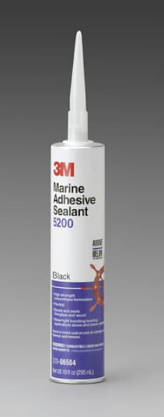 3M Marine Adhesive Sealant 5200, Black, 295 mL Cartridge, 12 per case