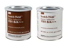 3M Scotch-Weld Epoxy Adhesive 1751, Gray, Part B/A, 1.66 Gallon, 2 kit per case