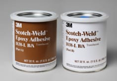 3M Scotch-Weld Epoxy Adhesive 1838L, Translucent, Part B/A, 2 Quart, 6 kit per case