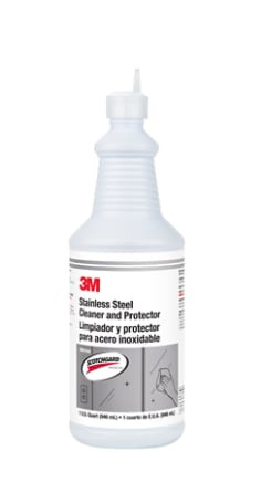 3M Stainless Steel Cleaner & Protector With Scotchgard Protector, Ready-To-Use With Flip-Top Cap, 1 Quart