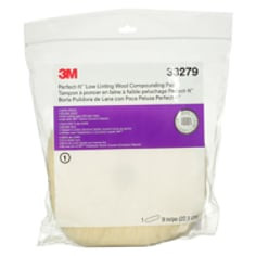 3M Perfect-It Low Linting Wool Compounding Pad, 33279, 9", 6 per case