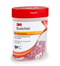 3M Scotchlok Block Fork Vinyl"sulated, 100 per bottle, MV18-8FBX, suitable for use a terminal block, 500 per case