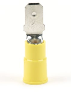 3M Male Disconnect, Vinyl"sulated Butted Seam 12-10 AWG, 94837, 73M-250-32-P