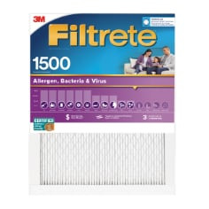 Filtrete Allergens, Bacteria & Viruses Air Filter 1500 MPR, 2001-4, 16" x 25" x 1" (40.6 cm x 63.5 cm x 2.5 cm)