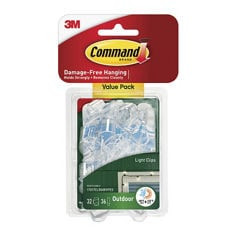 Command Outdoor Light Clips with Foam Strips Value Pack 17017CLRAWVPES