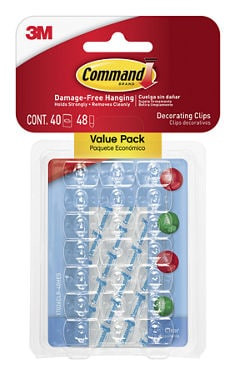 Command Clear Decorating Clips Value Pack 17026CLR-40ES
