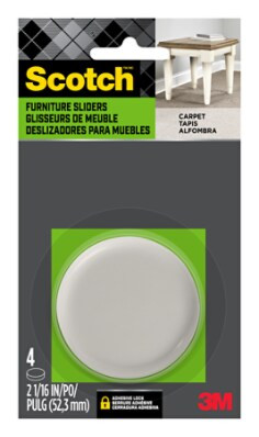 Scotch Sliders SP650-NA, Adhesive Hard, 2-1/16-in, 4 per pack