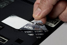 3M Tamper Evident Label Material 7380, White VOID Polyester Matte, 6" x 1668 ft, 1 roll per case