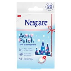 Nexcare Thin and Transparent Acne Patch BAH-030, 2x15x12mm 30 Patches per packk