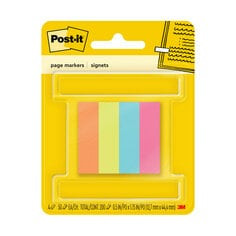 Post-it Page Markers 670-4-W, 0.5" x 1.75" (12.7 mm x 44.4 mm), 100% PEFC, SGSCH-PEFC-COC-110078