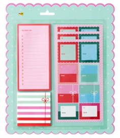 Post-it Jingle Notes Hostess HOL25-JN-HOST, Assorted Sizes, 50 Sheet Pads