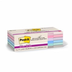 Post-it Super Sticky Recycled Notes 654R-12SSNRP, 3" x 3" (76 mm x 76 mm), 100% PEFC, SGSCH-PEFC-COC-110078