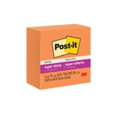 Post-it Super Sticky Notes 654-5SSNO, Neon Orange, 3" x 3" (76 mm x 76 mm), 100% PEFC, SGSCH-PEFC-COC-110078