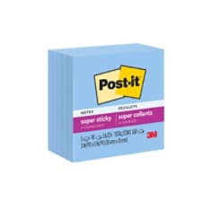 Post-it Super Sticky Notes 654-5SSBW, Wasjed Denium, 3" x 3" (76 mm x 76 mm), 100% PEFC, SGSCH-PEFC-COC-110078