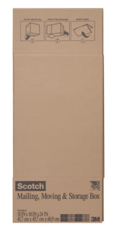 Scotch Moving and Storage Box 8027-MOV-MEDFB, 18" x 18" x 16" (45.7 cm x 45.7 cm x 40.6 cm)