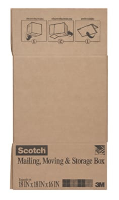 Scotch Moving and Storage Box 8028-MOV-LGFB, 18" x 18" x 24" (45.7 cm x 45.7 cm x 60.9 cm)