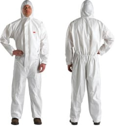 3M Disposable Protective Coverall 4510-L White Type 5/6, 20 per case