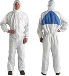 3M Protective Coverall 4540+ White & Blue Type 5/6 Size 3XL, 25 per case