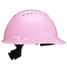 3M SecureFit Hard Hat H-713SFV-UV, Pink, Vented, 4-Point Pressure Diffusion Ratchet Suspension, with Uvicator, 20 per case