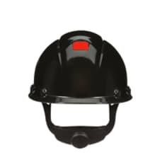 3M SecureFit Hard Hat H-712SFR-UV, Black, 4-Point Pressure Diffusion Ratchet Suspension, with Uvicator, 20 per case