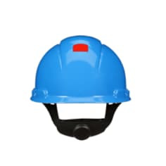3M SecureFit Hard Hat H-703SFR-UV, Blue, 4-Point Pressure Diffusion Ratchet Suspension, with UVicator, 20 per case