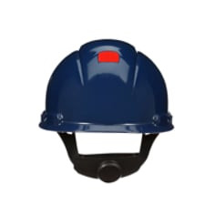 3M SecureFit Hard Hat H-710SFR-UV, Navy Blue, 4-Point Pressure Diffusion Ratchet Suspension, with UVicator, 20 per case