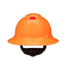 3M SecureFit Full Brim Hard Hat H-807SFR-UV, H-Vis Orange, 4-Point Pressure Diffusion Ratchet Suspension with UVicator, 20ea per case