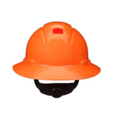 3M SecureFit Full Brim Hard Hat H-806SFR-UV, Orange 4-Point pressure Diffusion Ratchet Suspension, with Uvicator, 20 per case