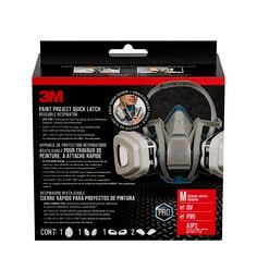 3M Paint Project Respirator with Quick Latch 6502QLPA1-A-PS, Size Medium, 1 Ea per pack,4 Pks per case