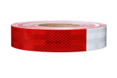 3M Diamond Grade Conspicuity Markings 983-32NL, Red/White, 1" x 50 yd