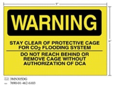 3M Diamond Grade Fire Fighting Sign 3MN305DG, "WARNINGDCA", 9" x 6", 10 per packkage