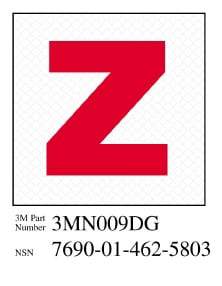 3M Diamond Grade Damage Control Sign 3MN009DG, "Zebra", 2" x 2", 10 per packkage