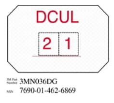 3M Diamond Grade Damage Control Sign 3MN036DG, "DCUL", 8" x 12", 10 per packkage