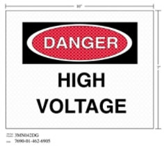 3M Diamond Grade Damage Control Sign 3MN042DG, "DANG Hi VOLT", 10" x 7", 10 per packkage