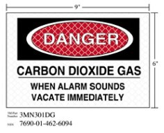 3M Diamond Grade Fire Fighting Sign 3MN301DG, "DANGERIMMED", 9" x 6", 10 per packkage