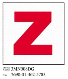 3M Diamond Grade Damage Control Sign 3MN008DG, "Zebra", 3" x 3", 10 per packkage