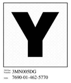 3M Diamond Grade Damage Control Sign 3MN005DG, "Yoke, 3" x 3", 10 per packkage