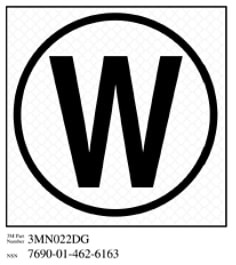 3M Diamond Grade Damage Control Sign 3MN022DG, "Cir William", 4" x 4", 10 per packkage