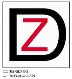 3M Diamond Grade Damage Control Sign 3MN025DG, "Dk Ship Zebra", 4" x 4", 10 per packkage