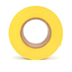 Scotch Barricade Tape 358, CAUTION HIGH VOLTAGE, 3" x 1000 ft, Yellow, 8 rolls per case