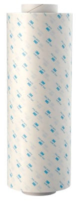 3M Double Coated Tape 9599, White, 25.59" x 180.44 yd, 4.5 mil, 1 roll per case