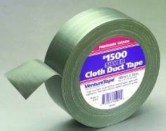 3M Venture Tape Cloth Duct Tape 1500, Silver, 48 mm x 55 m (1.88" x 60.1 yd), 24 per case