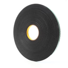 3M Double Coated Urethane Foam Tape 4052, Black, 1/2" x 72 yd, 31 mil, 18 roll per case