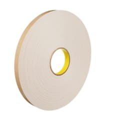 3M Double Coated Polyethylene Foam Tape 4492W, White, 1 1/2" x 72 yd, 31 mil, 6 roll per case