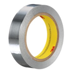 3M Aluminum Foil Tape 431, Silver, 50 mm x 55 m, 3.1 mil, 24 roll per case