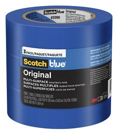 ScotchBlue Original Painter's Tape 2090-36AP3, 1.41" x 60 yd (36mm x 54,8m), 3 rolls per packk