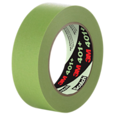 3M High Performance Green Masking Tape 401+, 1490 mm x 55 m, 6.7 mil, untrimmed, 1 roll per case