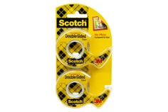 Scotch Double Sided Tape 137DM-2, 1/2" x 400" 2 Pack